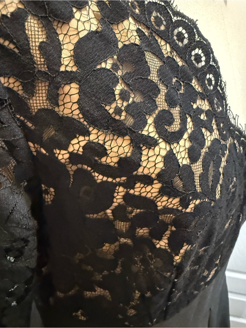 Eliza J Black Lace Bodice Long Sleeve Maxi Dress - Picture 5 of 11